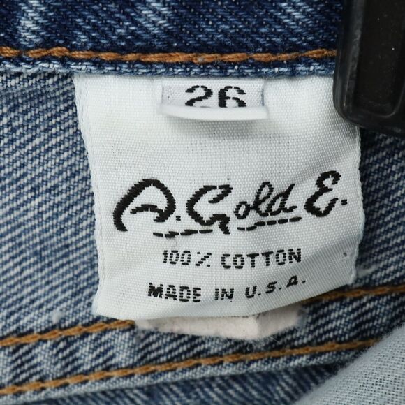 Agolde Jeans Womens 26 Waist Blue Cotton Denim Crop Customized Patchwork AG - Picture 3 of 16